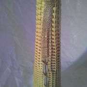 Old glass bottle - Woven wicker