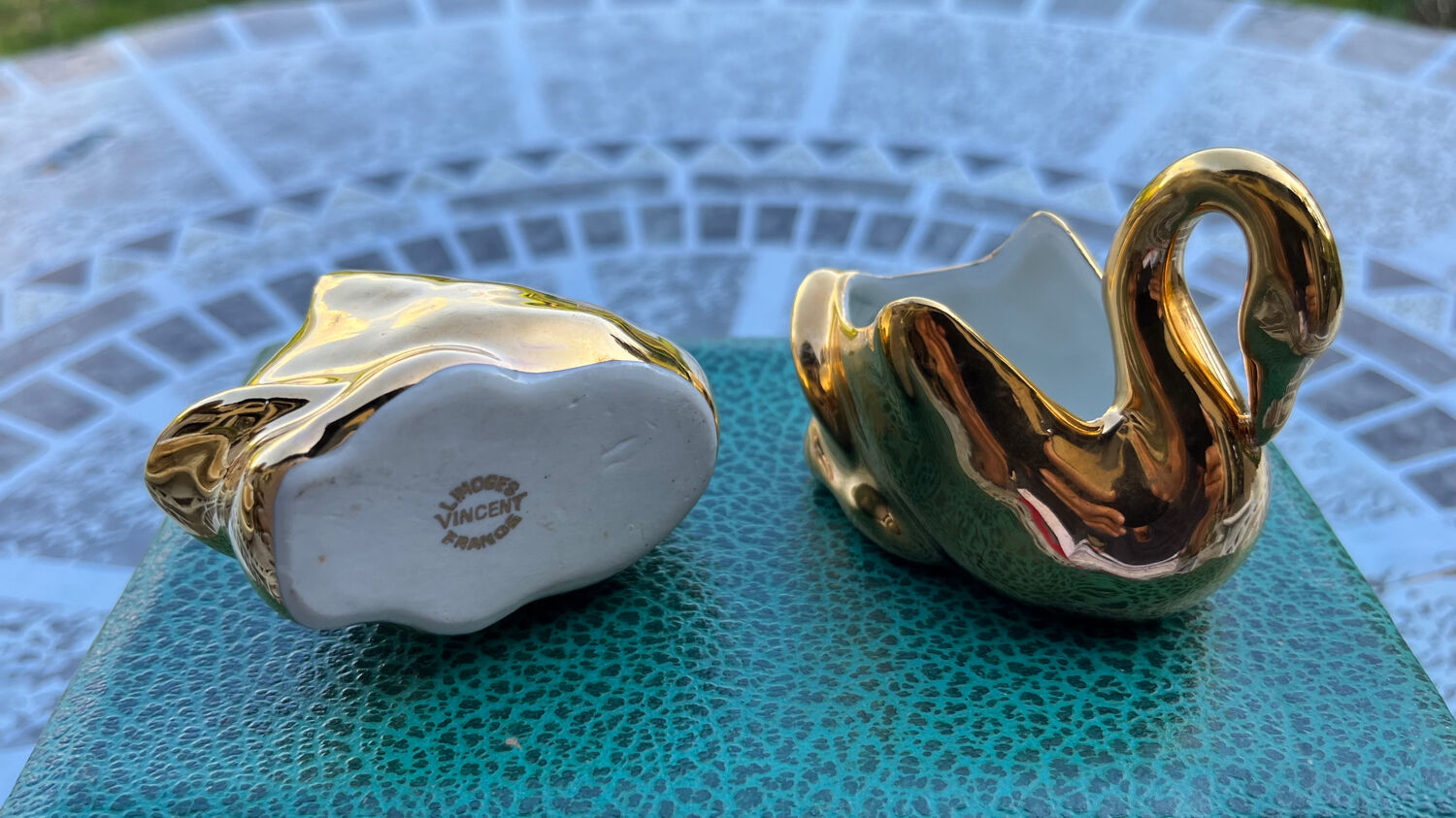 Pair of Limoges salt cellars