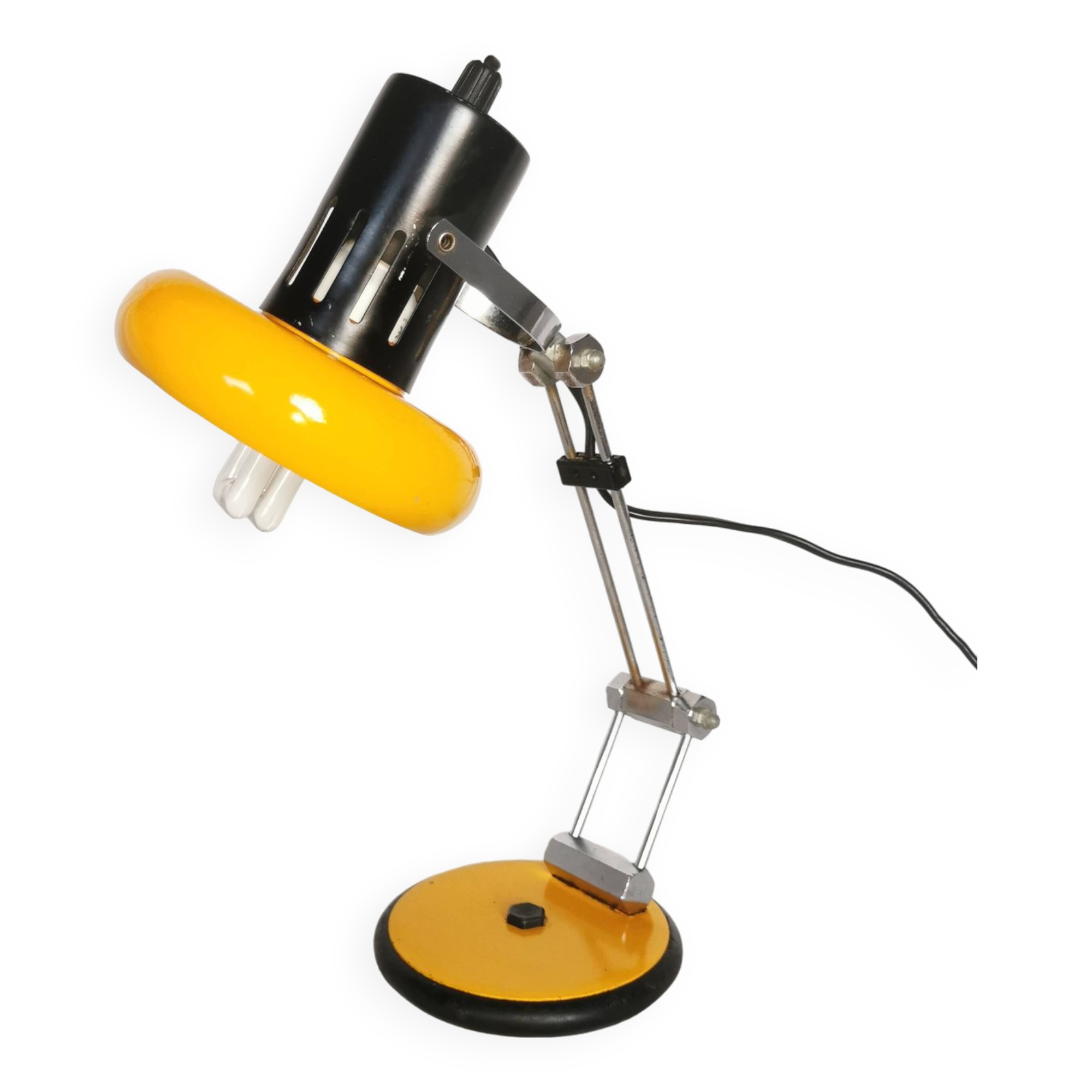 Articulated lamp in lacquered steel, Aluminor, France, 1980.