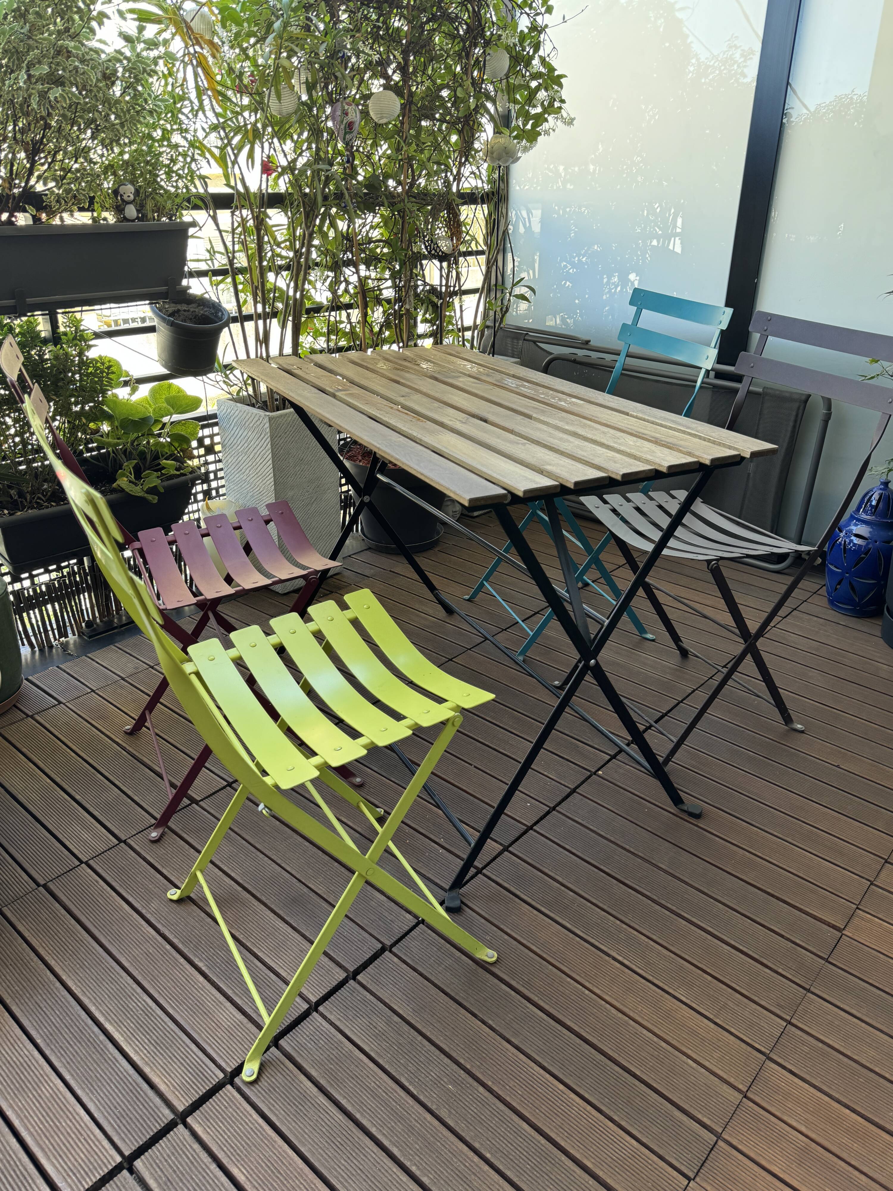 Mobilier jardin Fermob et table ikéa