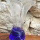 Large blue glass vase