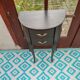 Table de chevet patine noire
