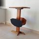 Vintage folk art magazine rack side table