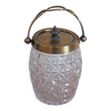 Old small ice cube or pickle bucket in cut crystal