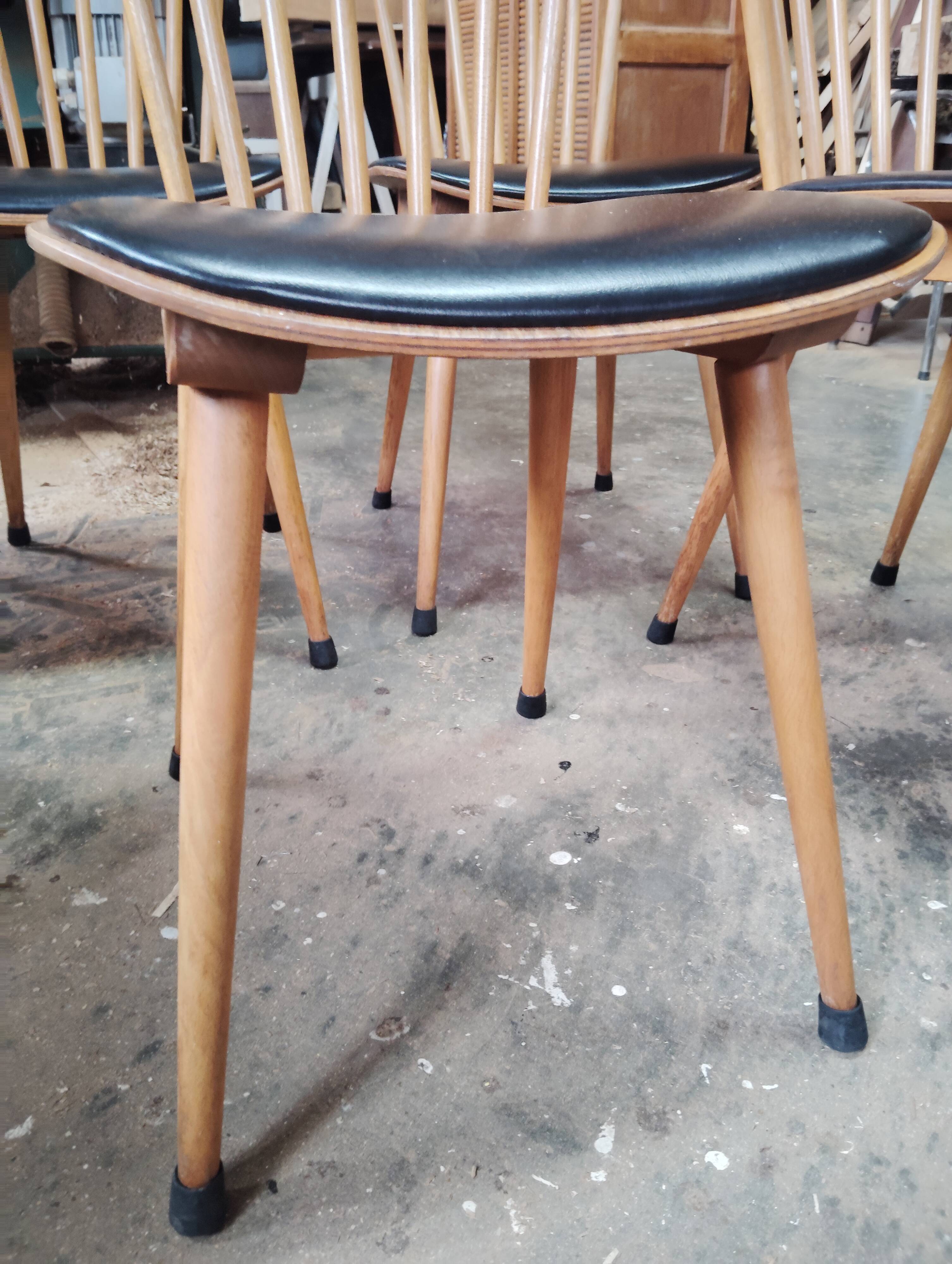 Set of 6 Baumann chairs model Sonate.