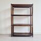 Etagère, bibliothèque en bois et rotin
