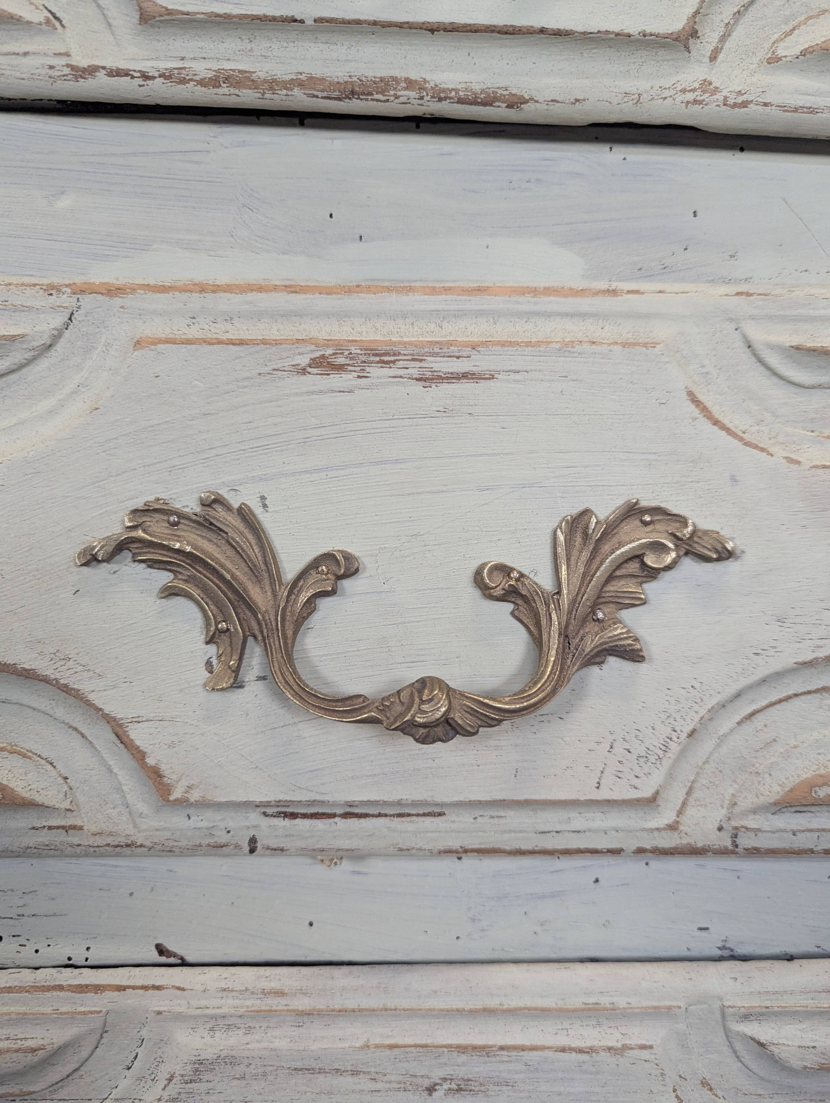 Louis XIV period chest of drawers with repainting