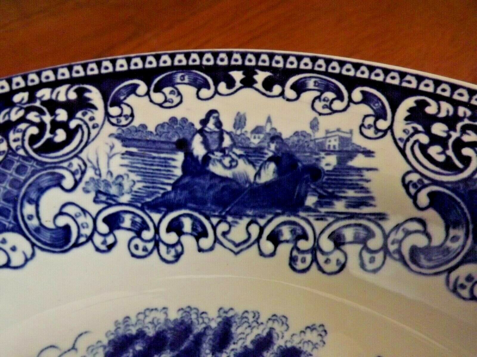 Round Serving Bowl Dutch Royal Sphinx Maastricht Cambridge Old England 3592