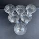 6 verres à porto – cristal guilloché – art déco
