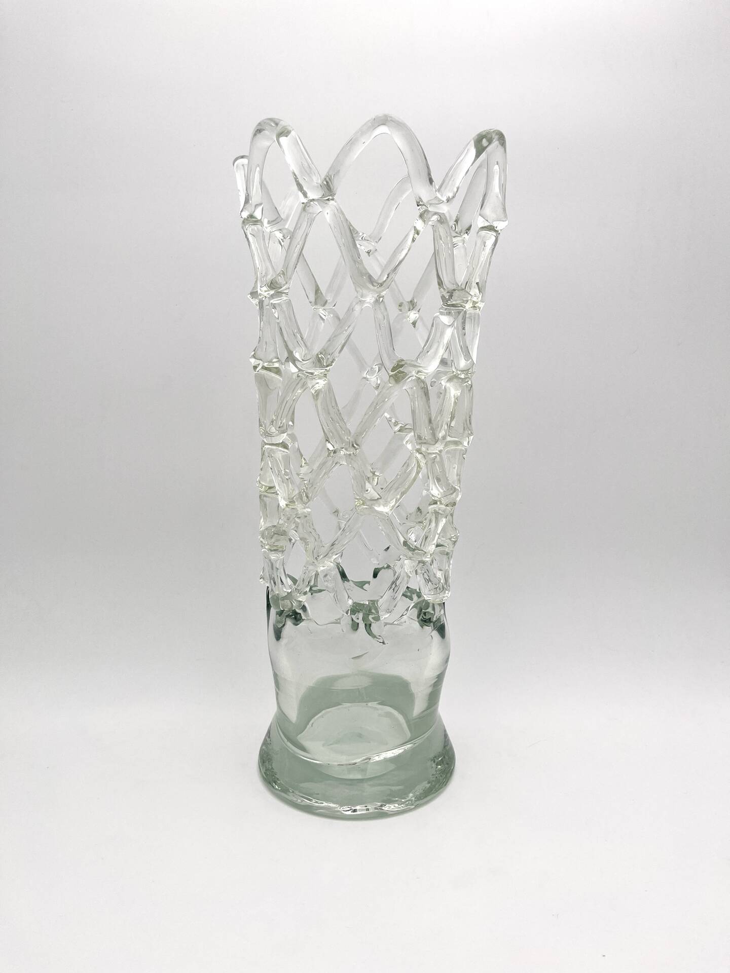 Vase Cage XXL - Murano Crystal Sculptural - 40cm - 1960-70