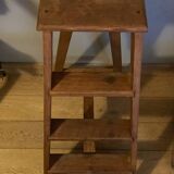 Solid wood stepladder with 4 levels, 20th century, mortise-tenon mountings