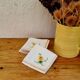 Lot de 8 serviettes de table à fleurs vintage