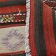 Tapis de couloir Kilim rouge et beige 2x10, 69x316 cm