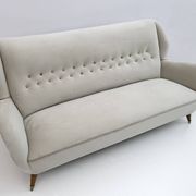 Attributed Gio Ponti Mid-Century Modern Velvet Sofa for ISA, 1950s