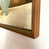 Bouquet painting, signed, 38.5x47 cm