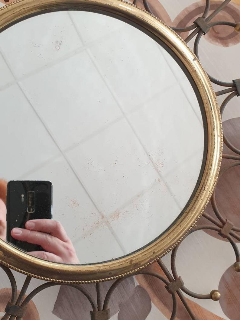 Vintage old sun mirror 43cm