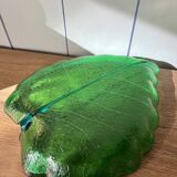 Bol en verre vintage en forme de feuille