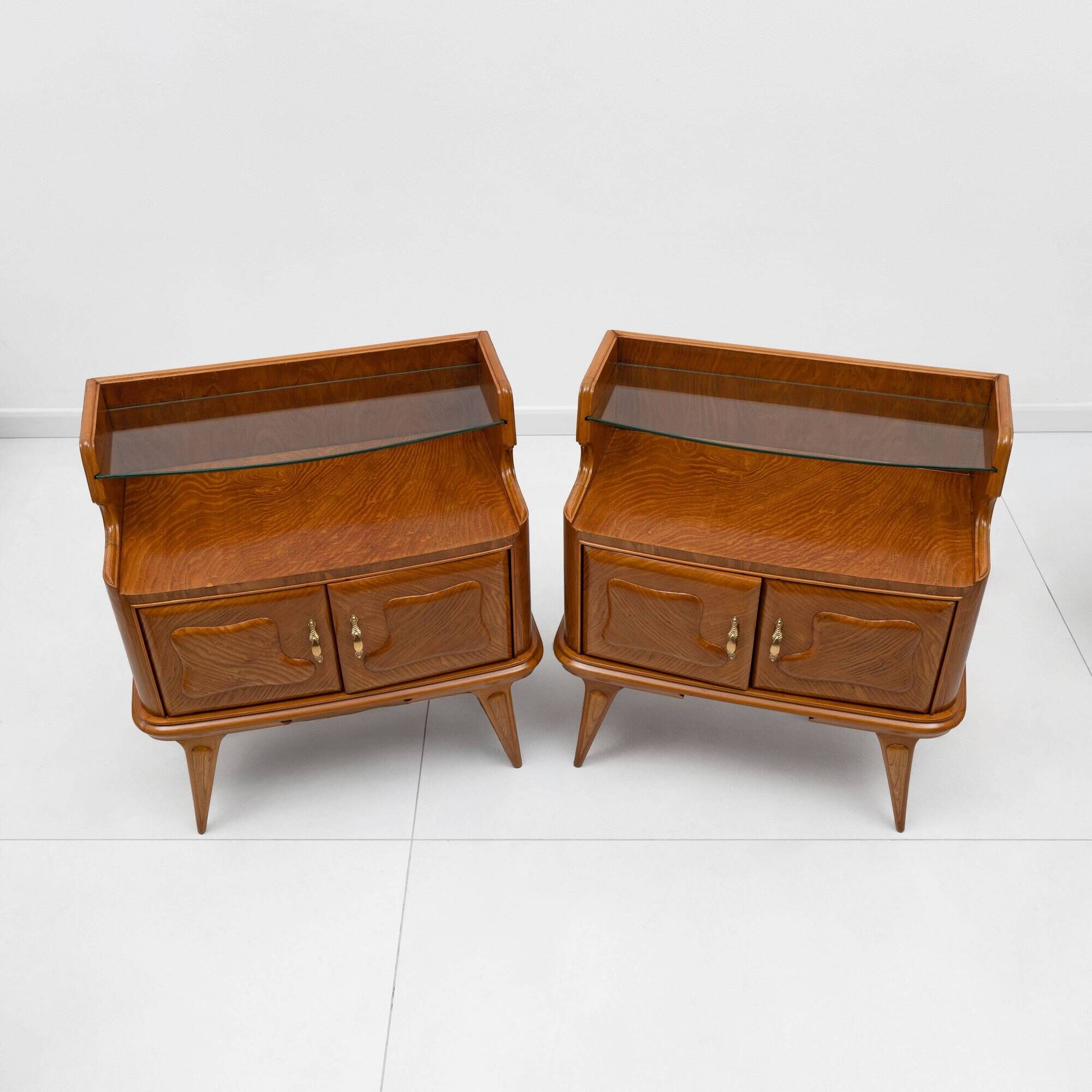 Pair of Mid-Century Modern Italian Ashwood Nightstands, 1950s