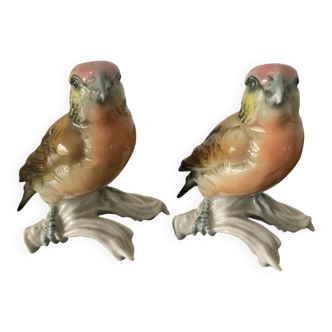 Couple of porcelain birds by Karl Ens