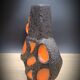 Vase orange lava black