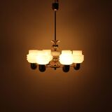 Golden Chandelier by Kamenicky Senov, 1970s, Czechoslovakia