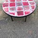 Table basse vintage céramique rouge