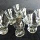 8 crystal digestif glasses with a wheat ear pattern