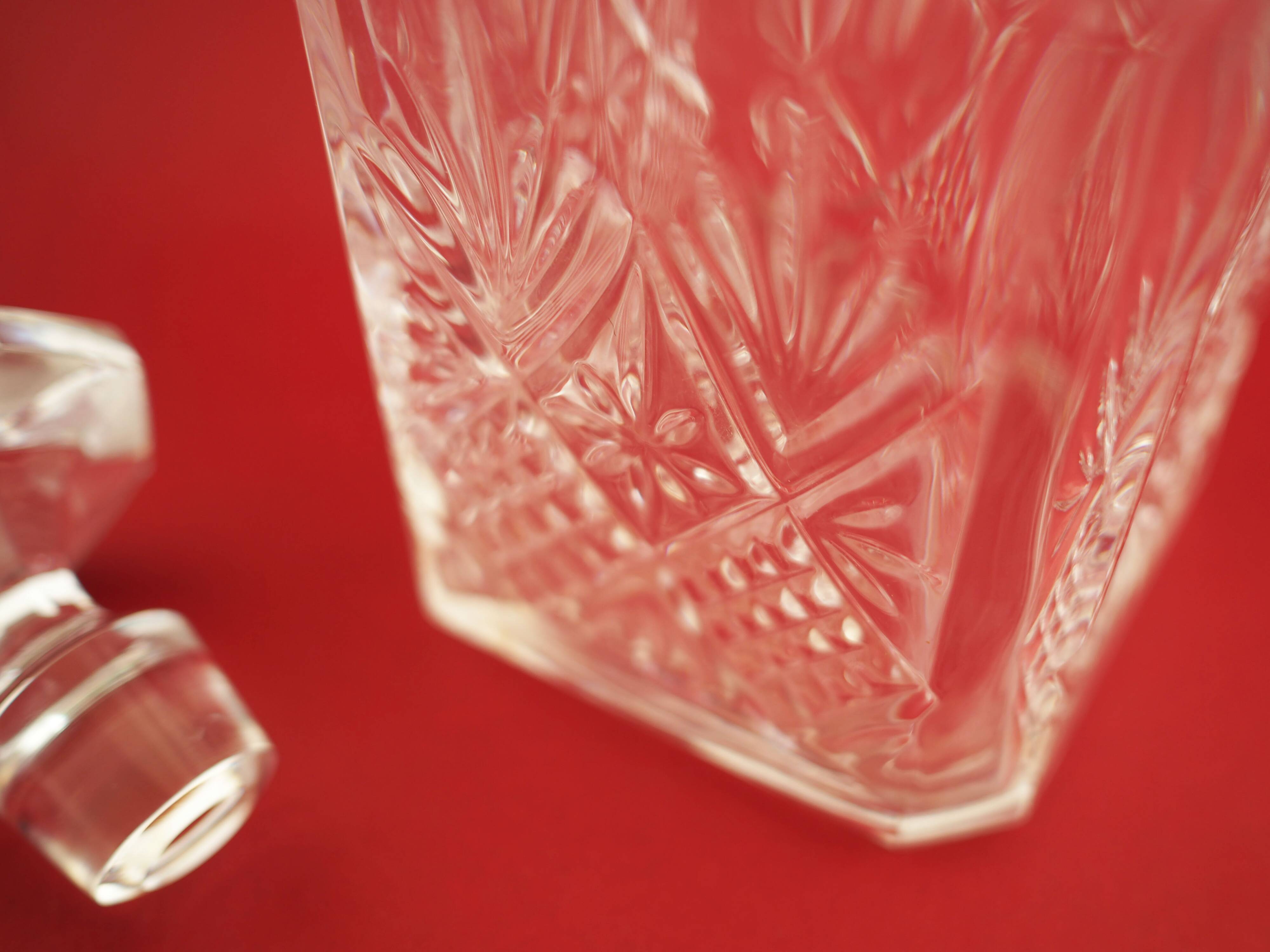 Glass decanter, Danish design, 1970s, production: Denmark