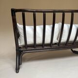 Two-seater rattan bench