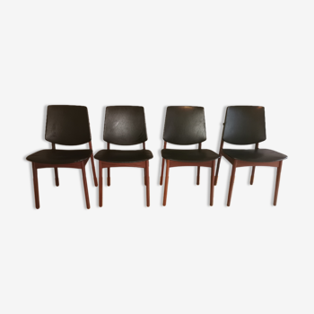 Set of 4 rare chairs by Arne Hovmand Olsen