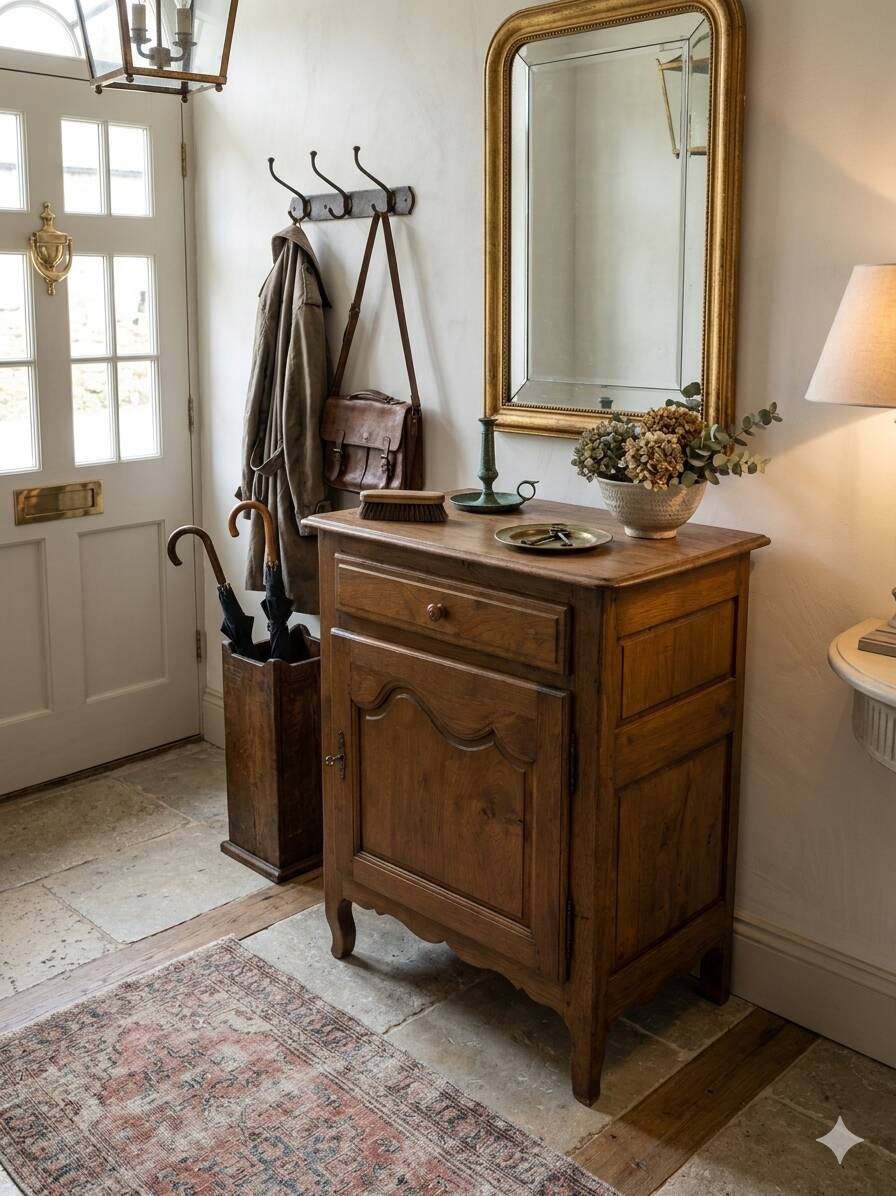 Antique oak confiturer