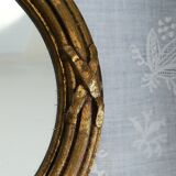 Golden wood mirror 21x31cm