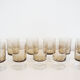 Lot of 11 Luminarc 1970 black smoked glass wine glasses
