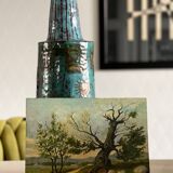 Small painting on wood.