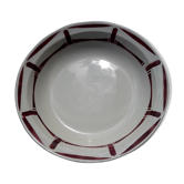 Plat rond creux en faïence de Badonviller modèle Louise diam 27 cm