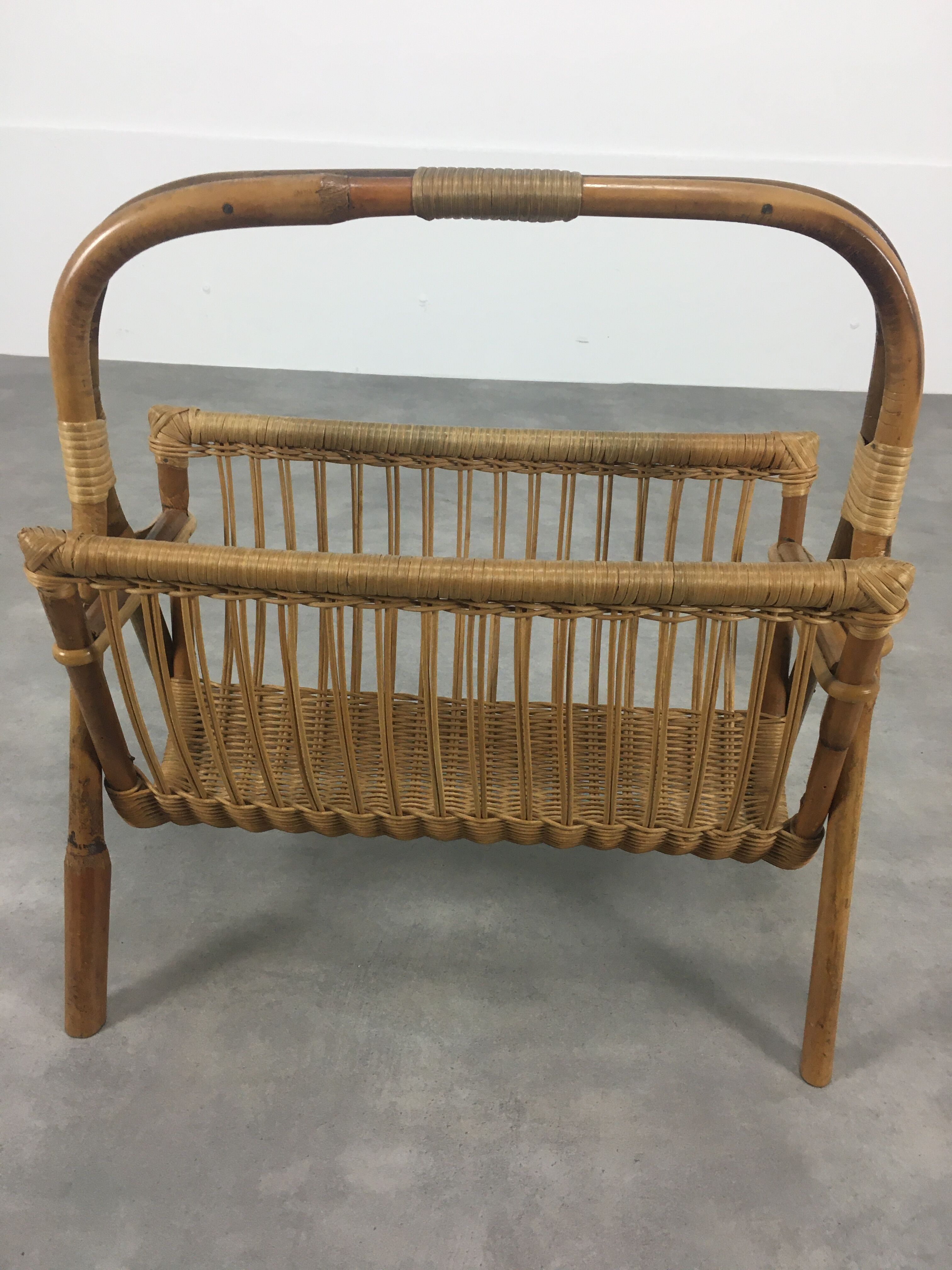Rattan magazine door 60s