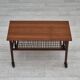 1970s, Danish side table, original very good condition, teak wood, rattan.