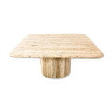 Square travertine coffee table