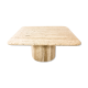 Square travertine coffee table