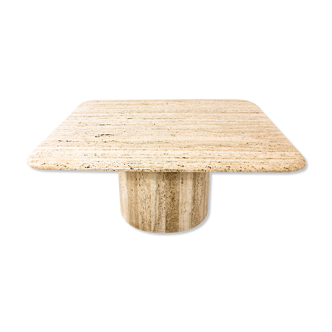 Square travertine coffee table