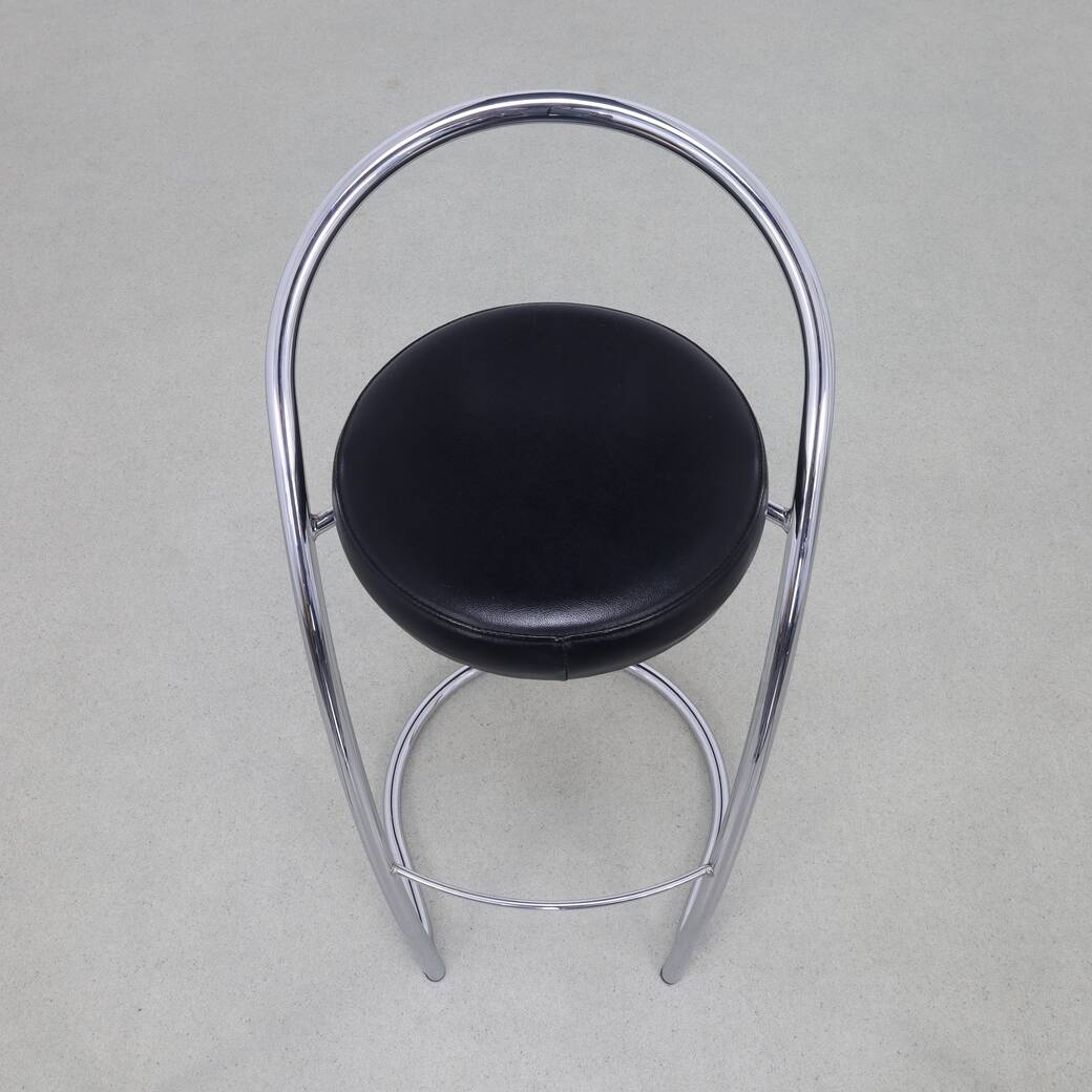 4x Barstool in Chrome, 1980s Italy