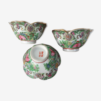 3 Asian ceramic cups