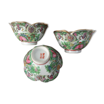 3 Asian ceramic cups