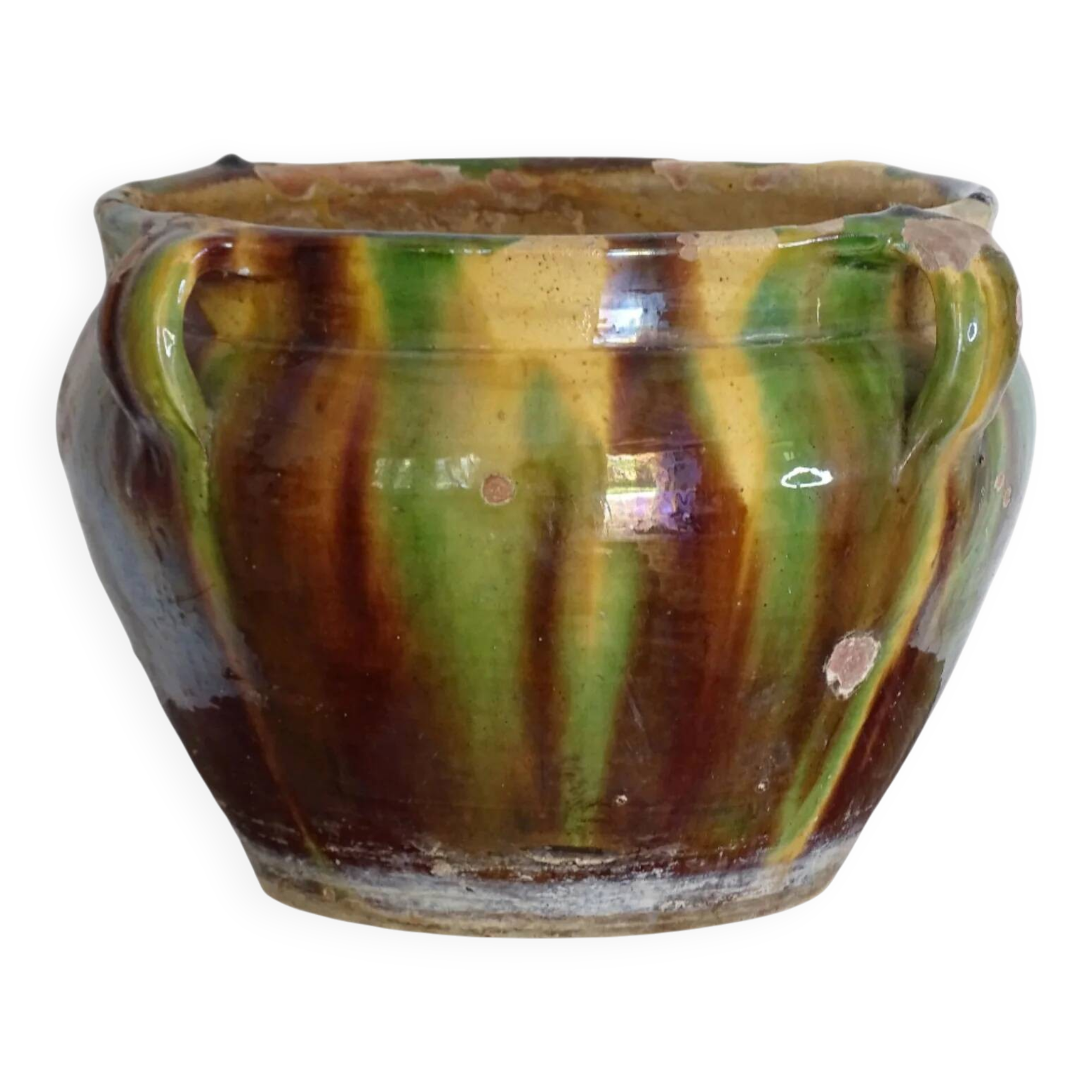 Jardinière antique française en terre cuite de Castelnaudary