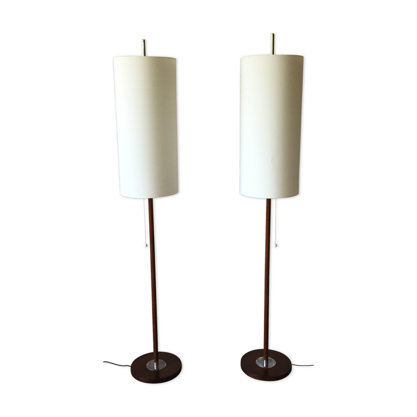 Pair of Monix teak lampposts