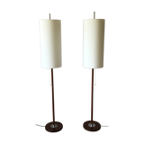Pair of Monix teak lampposts