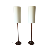 Pair of Monix teak lampposts
