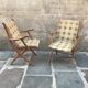 Pair of folding 1910 armchairs