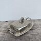 Silver metal pompom butter dish