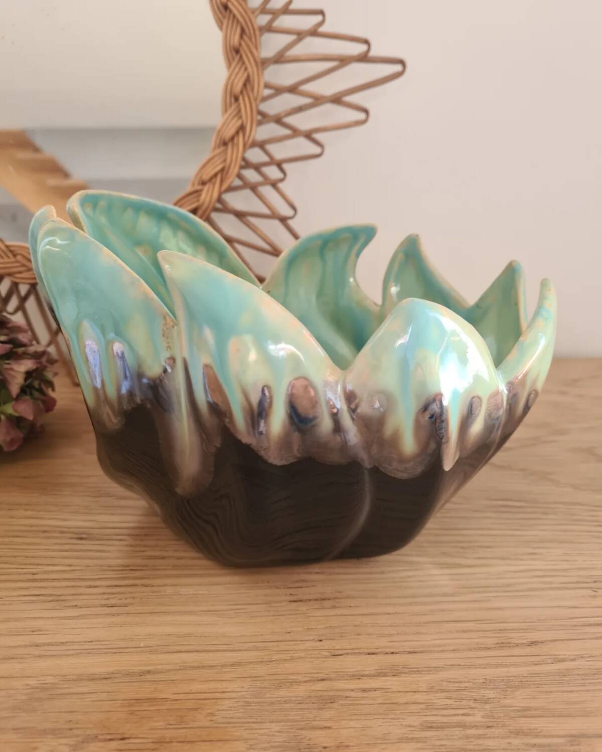 Flame ceramic planter